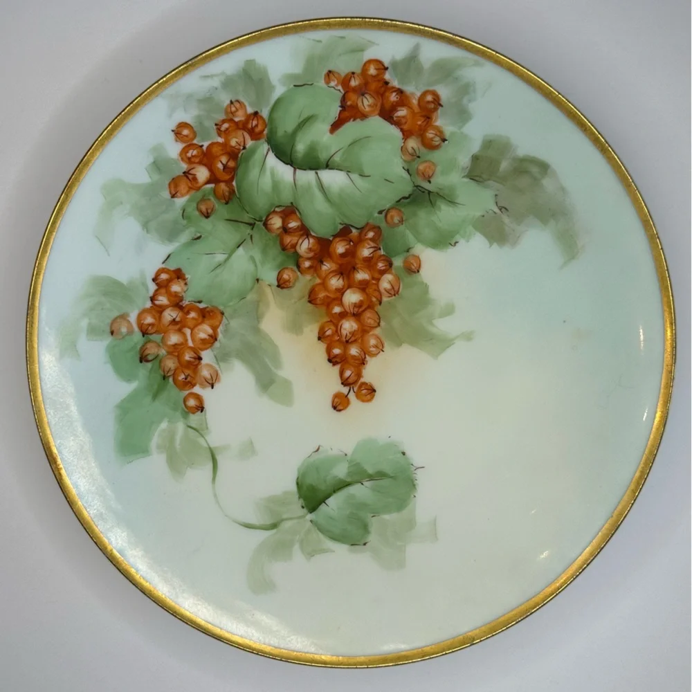 J.C. Bavaria Vintage Gold Trim with Grapes Decorative Plate
